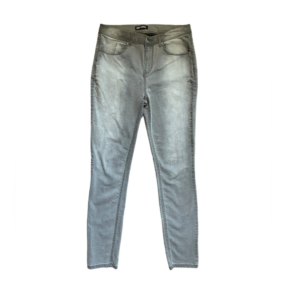 GENERRA Gray High Rise Skinny Jeans Jeggings Stretchy Denim Faded Casual Size 11
